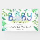 Cute Dinosaur Boy Baby shower Spandoek (Horizontaal)
