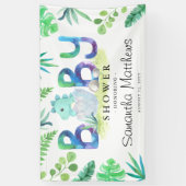 Cute Dinosaur Boy Baby shower Spandoek (Verticaal)