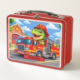 Cute Dinosaur Brandweerwagen Kinderen T Rex