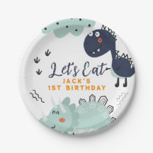 Cute Dinosaur Brul 1e Verjaardagsfeest Uitnodiging