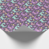 Cute Dinosaur Cadeaupapier (Hoek)