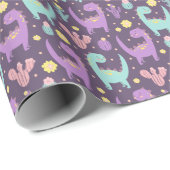 Cute Dinosaur Cadeaupapier (Rol Hoek)
