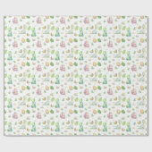 Cute Dinosaur Cadeaupapier (Vlak)