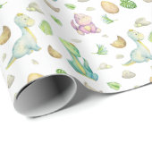 Cute Dinosaur Cadeaupapier (Rol Hoek)