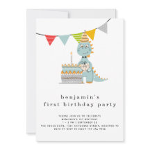 Cute Dinosaur Cake 1st Birthday