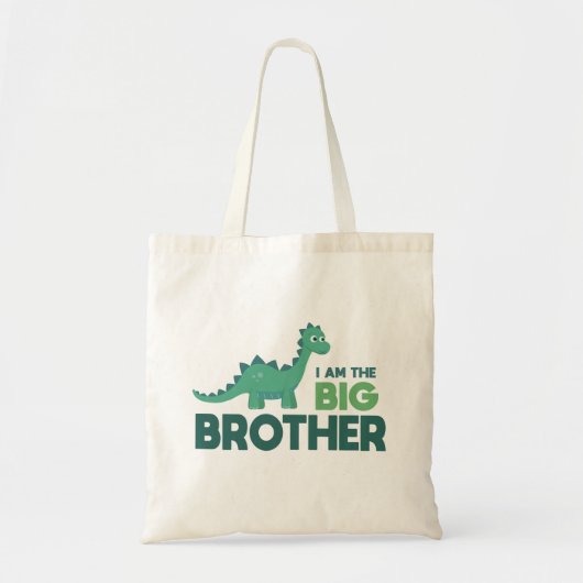 Cute dinosaur cartoon big brother boy tote bag (Voorkant)