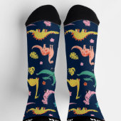 Cute Dinosaur Cartoon Pattern Dino Lover Sokken (Top)