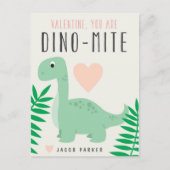 Cute Dinosaur Classroom Valentijn Briefkaart (Voorkant)