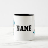 Cute Dinosaur Coffee Mug – Fun Dino Drinkware for Tweekleurige Koffiemok (Center)