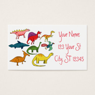 Cute Dinosaur Collectie Thunder_Cove a Visitekaartje