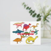 Cute Dinosaur Collectie Thunder_Cove Briefkaart (Staand voorkant)