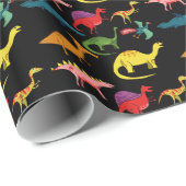 Cute Dinosaur Collectie Thunder_Cove Cadeaupapier (Rol Hoek)
