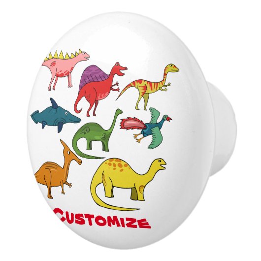 Cute Dinosaur Collectie Thunder_Cove Keramische Knop (Rechts)