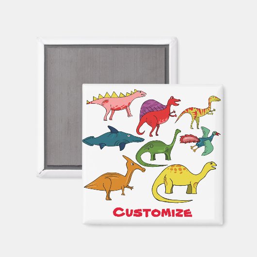 Cute Dinosaur Collectie Thunder_Cove Magneet (Voorkant / Achterkant)