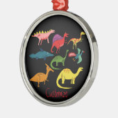 Cute Dinosaur Collectie Thunder_Cove Metalen Ornament (Links)