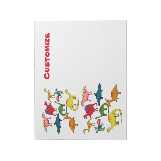 Cute Dinosaur Collectie Thunder_Cove Notitieblok (Linkerzijde)