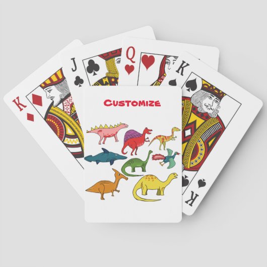 Cute Dinosaur Collectie Thunder_Cove Pokerkaarten (Achterkant)