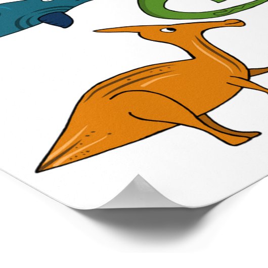 Cute Dinosaur Collectie Thunder_Cove Poster (Hoek)