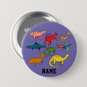 Cute Dinosaur Collectie Thunder_Cove Ronde Button 7,6 Cm (Voorkant /achterkant)