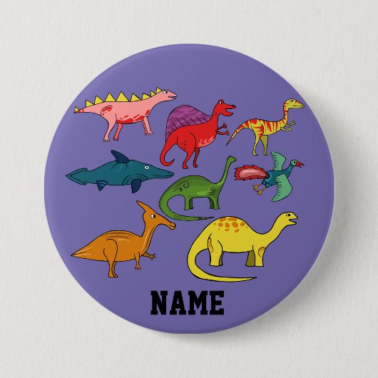 Cute Dinosaur Collectie Thunder_Cove Ronde Button 7,6 Cm (Voorkant)