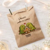 Cute Dinosaur Couple Wedding Treat Bedankzakje (Geknipt)