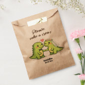 Cute Dinosaur Couple Wedding Treat Bedankzakje (Gezegeld)