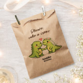 Cute Dinosaur Couple Wedding Treat Bedankzakje (Geknipt)
