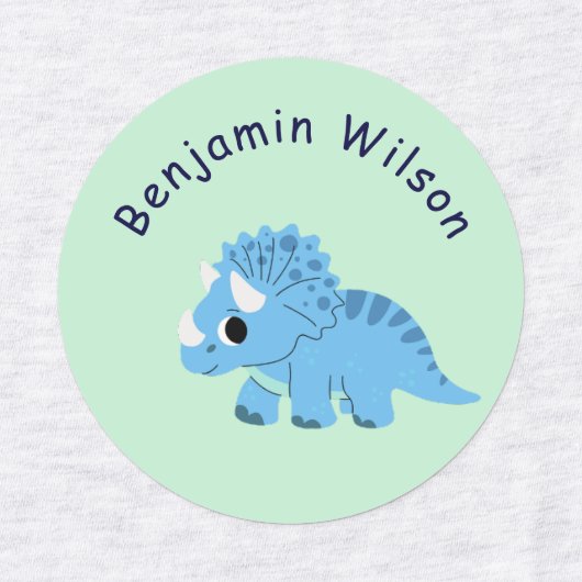 Cute Dinosaur Custom Kids Name  Labels (Design 1)