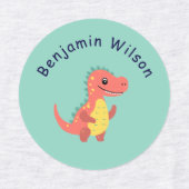 Cute Dinosaur Custom Kids Name Labels (Design 2)