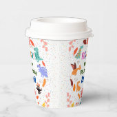 Cute Dinosaur de cups van verjaardagsfeestjes Papieren Bekers (Rechts)