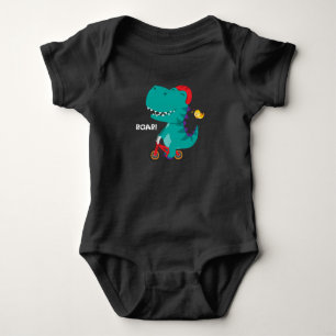 Cute dinosaur die fietsen romper