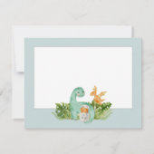 Cute Dinosaur Dino Dank je wel dat je merkt dat Ba Bedankkaart (Achterkant)