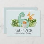 Cute Dinosaur Dino Dank je wel dat je merkt dat Ba Bedankkaart (Voorkant / Achterkant)