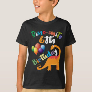 Cute Dinosaur Dino mite 6e verjaardag gift jongens T-shirt