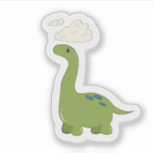 Cute Dinosaur Droomster Sticker (Voorkant)