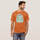 Cute Dinosaur Eiland Modus GeactiveerdTropische Va T-shirt (Voorkant volledig)