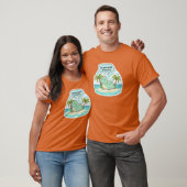 Cute Dinosaur Eiland Modus GeactiveerdTropische Va T-shirt (Unisex)