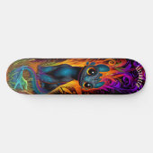 Cute Dinosaur Fantasy Forest Cool Children Art Persoonlijk Skateboard (Horizontaal)