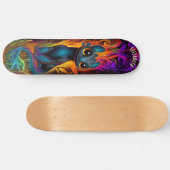 Cute Dinosaur Fantasy Forest Cool Children Art Persoonlijk Skateboard (Horizontaal)