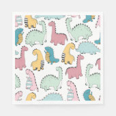 Cute Dinosaur Feestdagen Servet (Voorkant)
