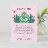Cute Dinosaur Friends Baby shower Hartelijk dank Bedankkaart (Staand voorkant)