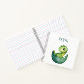 Cute Dinosaur Gender Neutral Watercolor Custom Kid Notitieboek (Binnen)