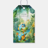 Cute Dinosaur Gift Label Cadeaulabel (Achterkant)