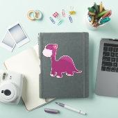Cute Dinosaur, Girl Dinosaur, Pink Dinosaur, Dino Sticker (iPad Cover)