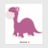 Cute Dinosaur, Girl Dinosaur, Pink Dinosaur, Dino Sticker (Vel)