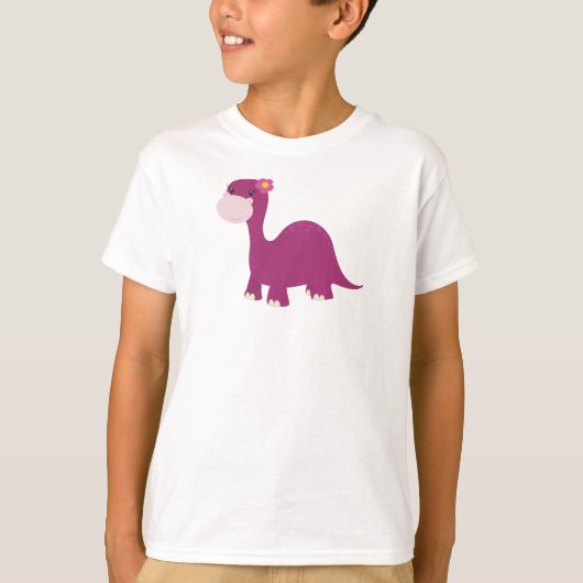 Cute Dinosaur, Girl Dinosaur, Pink Dinosaur, Dino T-shirt (Voorkant)