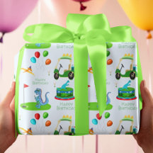 Cute Dinosaur Golf Thema Kinderen Gelukkige Verjaa
