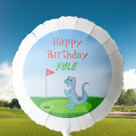 Cute Dinosaur Golf Thlek Kids Birthday Ballon<br><div class="desc">Voeg een dino-cool tintje toe aan de golfverjaardag van uw kind met onze schattige Dinosaurus-thema golfverjaardagsballon! Met een beminnelijke dino die een putter op een golfbaan vasthoudt, personaliseer het met de leeftijd van uw kind op de vlag. Geef het weer als een middelpunt, entree decoratie, of foto achtergrond voor een...</div>