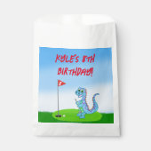 Cute Dinosaur Golf Thlek Kids Birthday Bedankzakje (Voorkant)