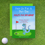 Cute Dinosaur Golf Thlek Kids Birthday Kaart<br><div class="desc">For heeft de birthday party uitnodiging ontvoerd,  een schattige Dinosaur clutching a putter on a golf race. This will be be an excellence for children who enjoy playing Golf or mini Golf!</div>